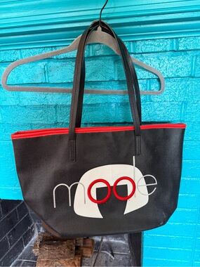 Disney Edna Mode Black Tote with Red Trim and White Logo